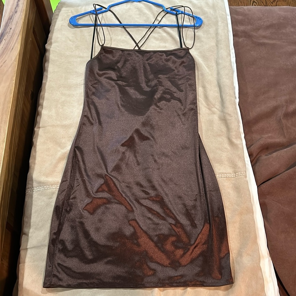 Forever 21 silky brown dress